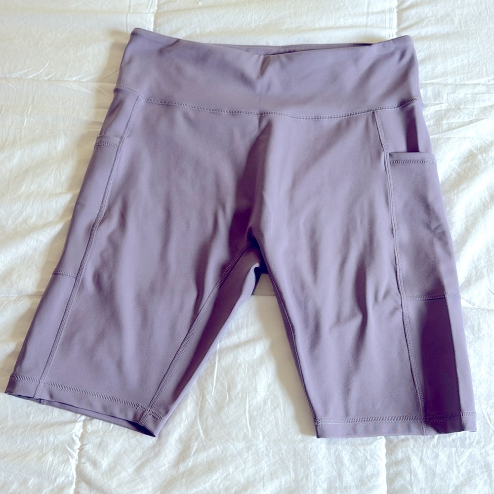 Lavender Long Bike Shorts (Spark) with Double Pockets - TomboyX 💜 NWOT